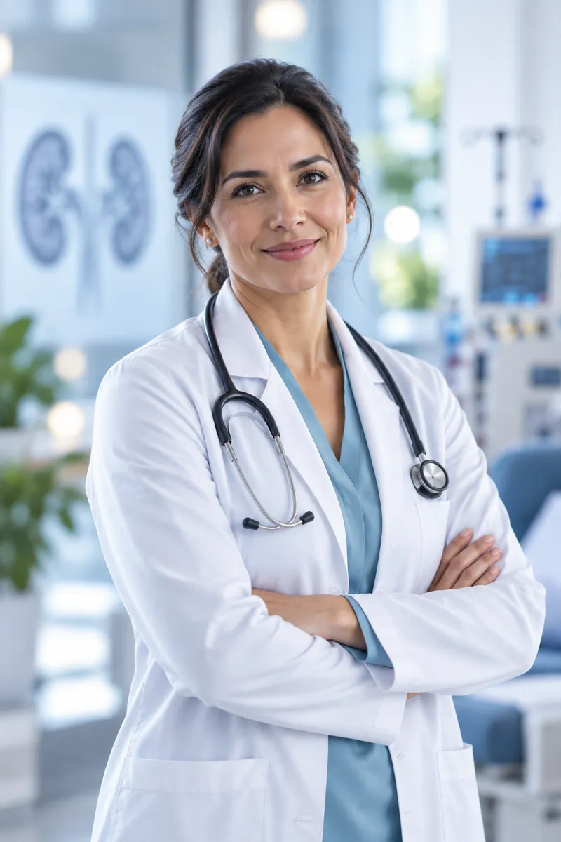 Portrait of Dr. Elena Vargas, Senior Nephrologist