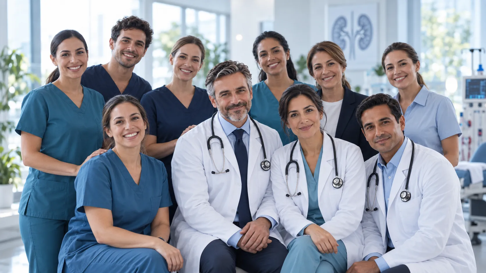 The North Beach Renal Care Associates clinical team together in the clinic